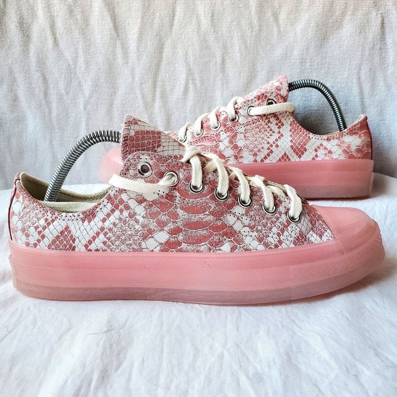 Converse Golf Wang x Chuck Taylor 70 Low Ox Pink Python Sneakers Men's Size 8.5 - Picture 1 of 10